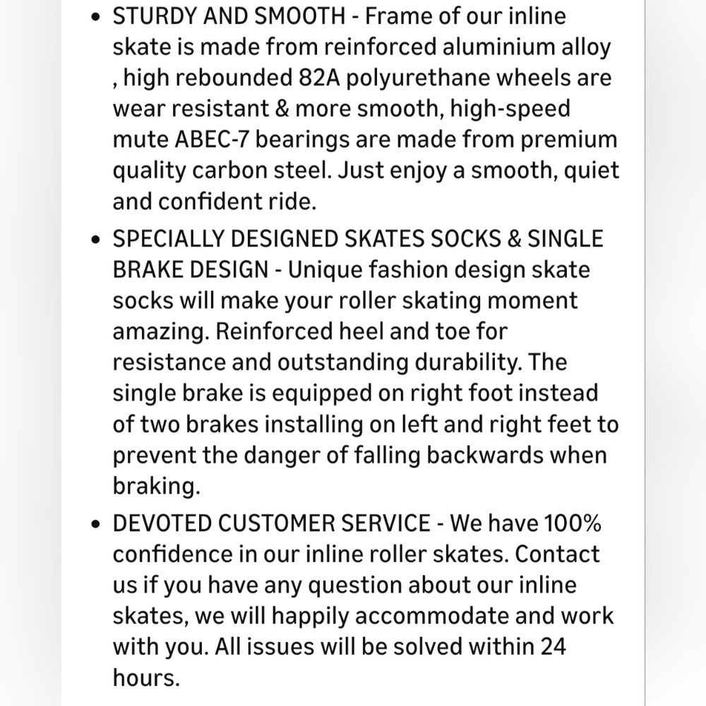 Papaison Large Adjustable Inline Skates / Rollerb… - image 7